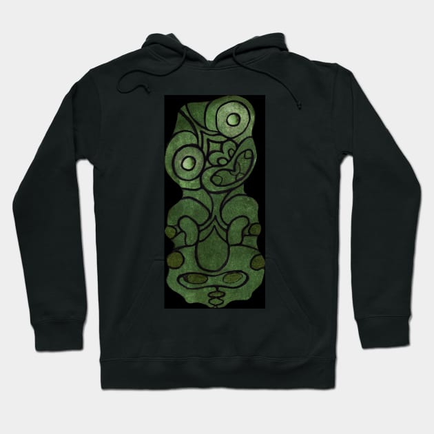 Maori Tiki iPhone Case Hoodie by Sky Studio Hawaii